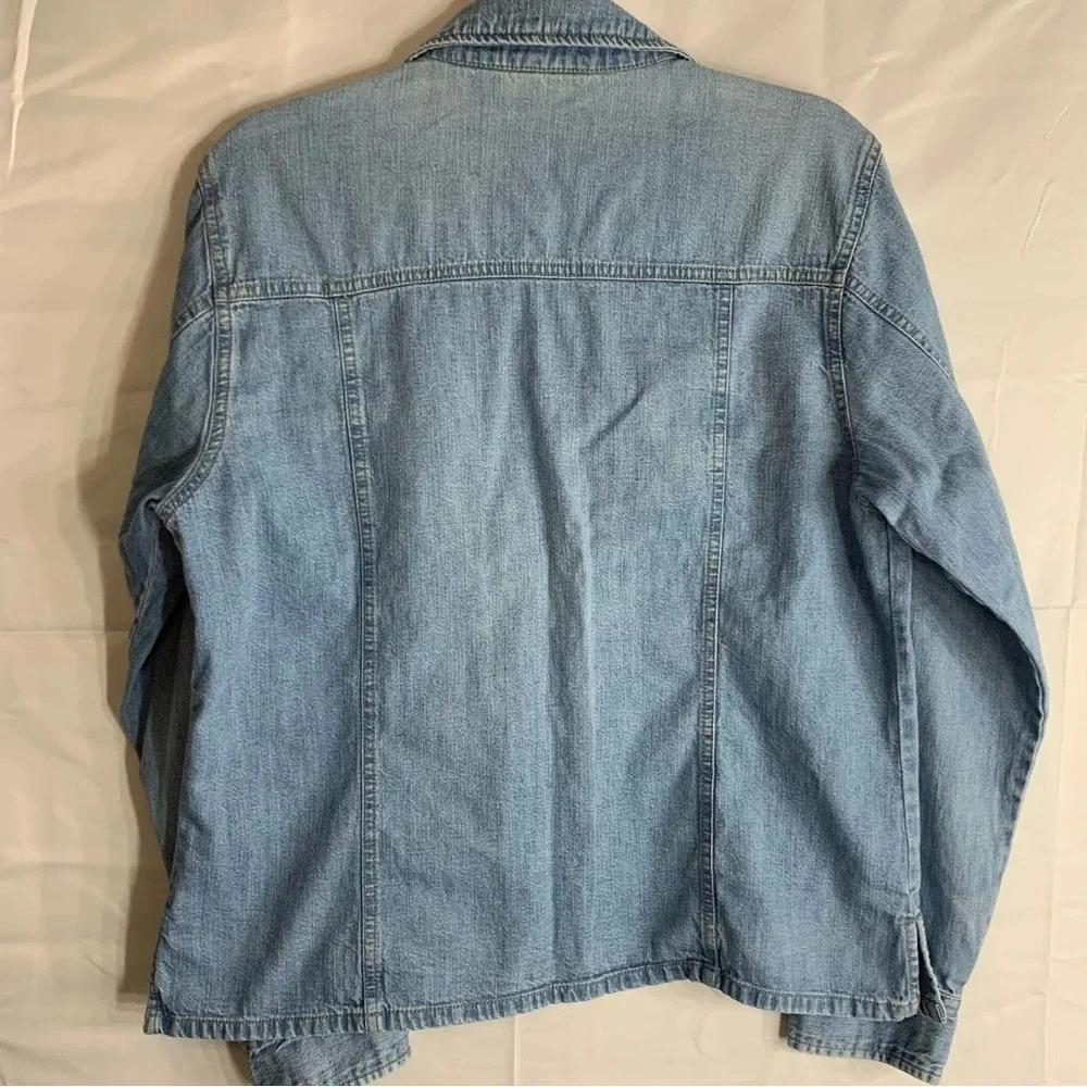 Vintage Bill Blass Jeans Denim Button Down Jacket Streetwear Pockets, size L - Picture 7 of 8
